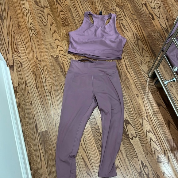 Victoria's Secret Pants - VS purple cross back legging and top